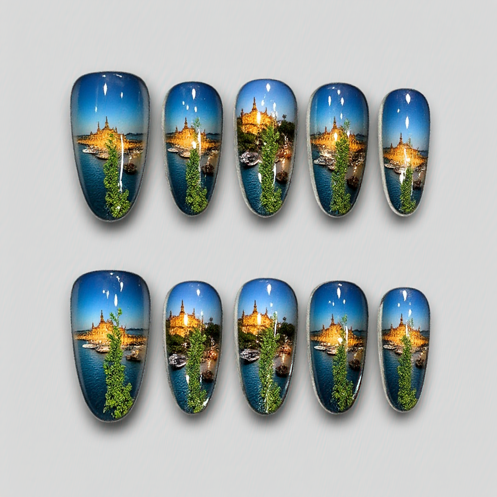 Almond - Customized Nail Art