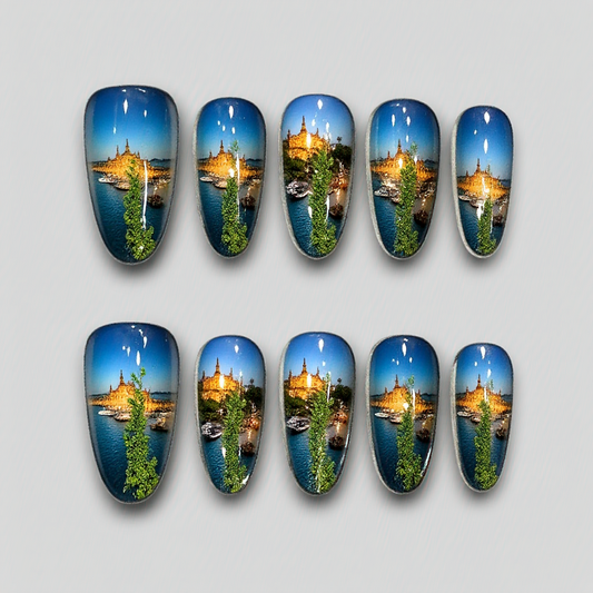 Almond - Customized Nail Art